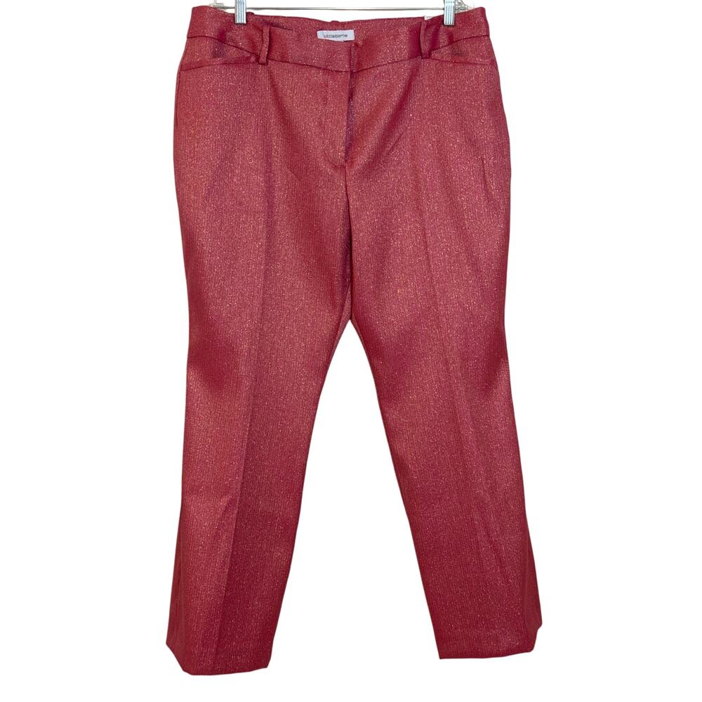 Liz Claiborne Woman 16P Mid Rise Trouser Contoured Waistband, Frozen Berry Pants